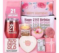 21st Birthday Gifts for Her, Happy 21st Birthday Hamper for Women, 21 Year Old Girl Gifts,Birth-Day Pamper Box for Best Friend Sister Daughter Turning 21, Personalised 21 st Birthdays Present