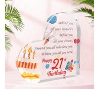 21st Birthday Gifts for Her Keepsake 21st Birthday Gift for Him Ideas Presents for Women Christmas' Gifts for Daughter Sister Friendship Best Friend Gift Graduation Gifts Boyfriend Acrylic Plaque