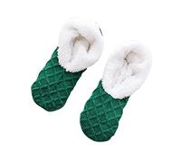 21st Birthday Gifts for Her Ladies Warm Solid Color Floor Socks Non Plush Knitted Coral Socks Gifts for Women Birthday Unique (Green, One Size)