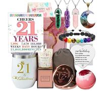 21st Birthday Gifts for Her, Unique 21 Years Old Crystal Gifts Basket Decorations for Women, Friends, Younger Sister, Daughters, BFF, Granddaughters, Bath Sets Spa Gift for 21st Girls