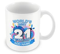 21st Birthday Gifts - World's Best 21 Year Old Mug for Men & Women