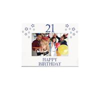 21st Birthday Photo Frame Gift For Him With Star Design Landscape