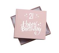 21st Birthday Pink Photo Album, 50 Photos 4"x6", Gift For Her, 18.5cm x 19.5cm