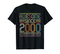 21st Birthday Vintage Tee 21 Years Old Awesome Since 2000 T-Shirt