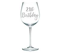21st Birthday Vinyl Sticker Decal Transfer Label for Glasses, Mugs, Bottle. Celebrate, Party. Gift Bag, Box (Small - 3cm Tall Capital Letter Height, Red)