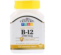 21st Century, B-12, 2,500 mcg, 110 Sublingual Tablets