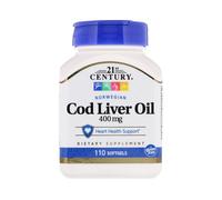 21st Century, Norwegian Cod Liver Oil, 400 mg, 110 Softgels