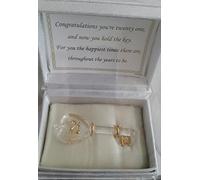 21st Gift Glass Key in a Box Present Boy Girl Gift Beautiful Present
