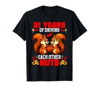 21st Wedding Anniversary 21-Year Driving Each Other Nuts T-Shirt