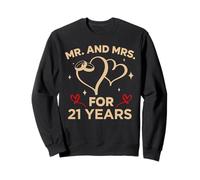 21st Wedding Anniversary Couples Married 21 Years Funny Sweatshirt