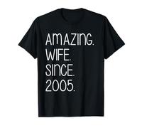 21st Wedding Anniversary for Her - Amazing Wife Since 2005 T-Shirt