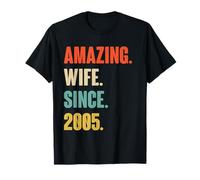 21st Wedding Anniversary for Her - Amazing Wife Since 2005 T-Shirt