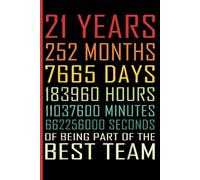 21st Year Work Anniversary Notebook: 21 Years of Service Award - Journal Funny Notebook Male or Female Boss -Staff Appreciation Gift for Job Milestone of Completing 21 Years of Service