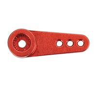 21T Servo Arm Small Portable CNC Machining Aluminum Alloy 21T Servo Horn Arm RC Steering Arm for MD922 MD933 Servos RC Servo Arm Upgrade Mini Servo Arm Accessory (Red)