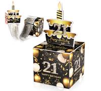 21th Birthday Money Box, 4.72 Inch Surprising Money Gift Box Money Roll Pull Out Surprising Box Money Box Cash Pull for Women Men Best Friend Birthday Anniversary