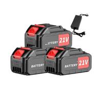 21V 10-Cells 5S2P 2400/2600/3000/4000mah Replacement Battery Pack Compatible For Makita 18V Compatible Cordless Electric Power Tools(3Battery 1Charger,2400mAh)