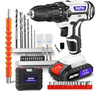 21V 45Nm Cordless Combi Drill - 25+1 Torque Setting, Large LI-ion Battery, 29CS Accessories, 2 Variable Speed, LED Work Light - DIY Home & Garden Kit