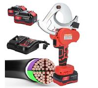 21V-5.0Ah Electric 50/75/85/95mm Ratchet Wire Cutter, Electric Ratchet Cable Cutter, Wire Cutting Tool for Copper and Aluminum Wires 85M