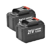 21V 6000mAh Rechargeable Lithium Ion Battery Compatible With Cordless Dirll/Brushless Wrench/Screwdriver/Circular Saw(2pcs)