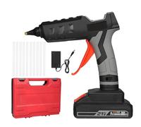 21V 60W Electric Hot Melt Glue Machine Portable Cordless Lithium Glue Extrusion Tool Applicator Drip-Free Fast Heating Hot Melt Glue Machine with 10 PCS Glue Sticks for Home DIY Arts Crafts Handmade