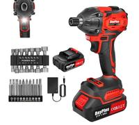 21V Brushless Cordless Impact Wrench 1/2 Inch Battery Impact Gun Max Torque 450N.m, 2200 RPM Power Electric Wrench with 1.5Ah Lithium Battery and Charger, 14 Impact Sockets Set, 12 Screwdriver Bits