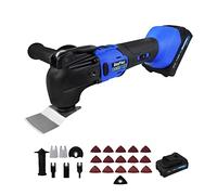21V Brushless Cordless Oscillating Tool Kit w/22-Piece Accessories, 20000 OPM Variable Speed & 4° Oscillating Angle, Quick-Change, Battery Powered Multi Tool for Cutting Wood Nail/Scraping/Sanding