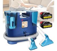 21V Carpet Spot Upholstery Cleaner, 210W Handheld Sofa Stain Striker, Dual Battery Wet Washer Machines Vacuum for Pet Messes, Sofa, Rug, Car Seats, Dual Tanks