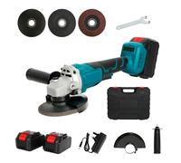 21V Cordless Angle Grinder, Brushless Grinder with 2 x 4.0 Ah Batteries, 125mm M14 Professional Electric Power Tools 11500RPM with 2-Position Auxiliary Handle for Cutting, Polishing & Grinding