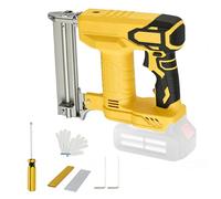21V Cordless Brad Nailer, 2 in 1 Electric Nail Gun/Stapler Compatible with Dewalt 20V Battery, 18GA Brad Nails & Crown Staples for Home Improvement & Woodworking(No Battery)