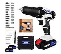 21V Cordless Drill Driver Electric Screwdriver, 29 PCS Accessories Drill Set Hammer Drill, 45Nm Max Electric Drill, 1.5mAh Battery *2, 45N·m Max Torque, 25+1 Torque Combi Drill for Home DIY Project