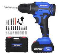 21V Cordless Drill Driver Power Battery Drill, 3/8 inch Metal Chuck, 2 Speeds and 45N.m High Torque Impact Driver Screwdriver Set with 26pcs Accessories, Lithium Battery and Fast Charger