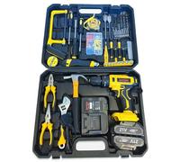 21V Cordless Drill Set with 86 Tools - Jamjar DIY Kit with 2 Batteries & Case