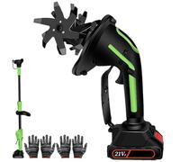 21v Cordless Electric Garden Rotavator - Mini Tiller With 2 Batteries, 10cm Tilling Depth, Adjustable Long Pole For Efficient Gardening & Lawn Care size_name 1Battery+Extension rod