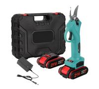 21V Cordless Electric Pruner Pruning Shear Efficient Fruit Tree Bonsai Branches Cutter Landscaping Garden Scissors Tools Accurate Measurement(Type A Blue Set)