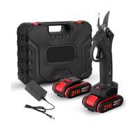 21V Cordless Electric Pruner Pruning Shear Efficient Fruit Tree Bonsai Branches Cutter Landscaping Garden Tool(Black)
