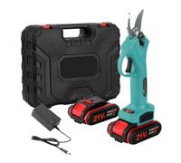 21V Cordless Electric Pruning Shears Garden Scissors Bonsai Tree Branches Battery Cutter Landscaping Tool Accurate Measurement(Blue)