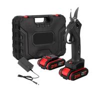 21V Cordless Electric Pruning Shears Garden Scissors Bonsai Tree Branches Battery Cutter Landscaping Tool Accurate Measurement(Black)