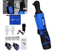 21V Cordless Electric Ratchet Wrench Kit, 230RPM 3/8 Inch Power Ratchet Wrench with Variable Speed Trigger 2-Pack 1.5Ah Li-Ion Batteries, 7 Sockets & 1-Hour Fast Charge