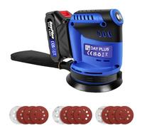 21V Cordless Orbital Sander -300W Mini Orbital Sander w/Dust Collector - 7000-11000 OPM, 5s Paper Change, Low Noise - Essential Sanding Tool for DIY