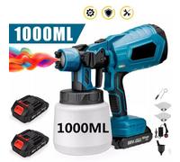 21V Cordless Paint Sprayer With 2 Batteries Airless Hvlp Spray Gun