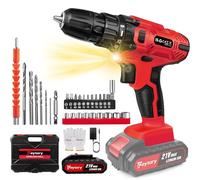 21V Cordless Power Tool Kit, Handheld Screwdriver Set with 25+1 Torque Setting, 1.5AH Li-ion Battery, 2-Gear Combi Drill, Safety Lock 3/8" Chuck, 29 Accessories & Carrying Case