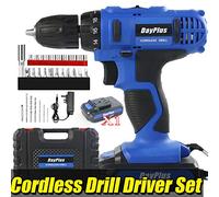 21V Electric Cordless Combo Drill Driverr with Rechargeable 1500mAh Lithium-Ion Battery & 1 Piece Dual Crosshead Screwdriver and 28 Drill Bit, 2 Gears, Variable Speed, 18+1 Clutch Positions