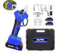 21V Electric Secateurs Pruners Cordless Hedge Trimmers 2 Rechargeable Lithium Batteries Full Charge-Use 1300 Cuts Portable Handheld Pruning Shears Easy Operation for Woman,Old People 25MM (1 inch)