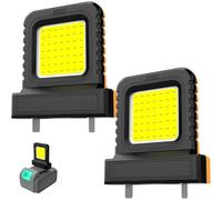 21V High Brightness Floodlight - IP67 LED Work Light, Waterproof Portable Floodlight for All Power Tools Batteries, 50m Range, Cordless Work Light - Ideal for Garage, Fishing & Outdoor (2 PCS)