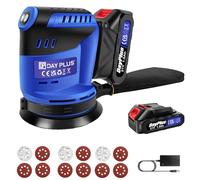 21V Random Orbital Sander Cordless, Hand Electric Circular Sander with Battery and Charger, Dust Collection System, Sandpapers, 3 Variable Speed, Palm Sanders for Wood, Metal, Wall, Sanding Machine