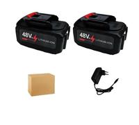 21V Rechargeable Lithium Battery 48VF 12000mAh Battery High Capacity Power Tool Replacement Battery for Chainsaw Wrench Scissors(2 Battery 1 Charger)