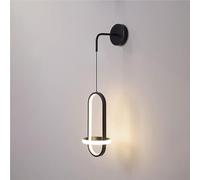 21W LED Geometric Lamp Indoor Lighting Wall Light for Headboard Living Room Bedroom Hallway Corridor Stairs Wall-Mounted Fixture(Gold-6000k)(Black-3 Color Mode)
