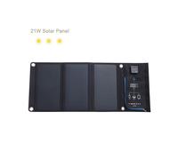 (21W) Solar Charger USB 5V Foldable Portable Solar Phone Charger with SunPower Solar Panel 5V fast charging for Smartphone