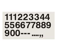 21x Black 6 Inch Stick on Self Adhesive Vinyl Numbers. Plastic Sticky Lettering.