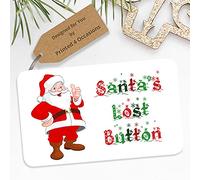 21x Christmas Stickers Labels 63.5x38mm (Santa's Lost Button - no Rhyme)